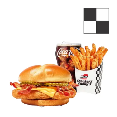 Checkers and Rally’s Menu With Prices: 2026 Updated 32 Cheesy Bacon Clucker (Crispy) Combo