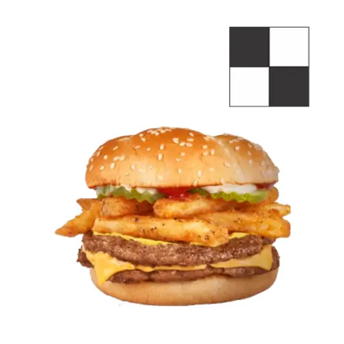 Checkers Menu 1 Double Fry Lover's Burger- Checkers Burgers