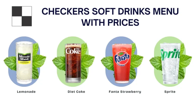 Checkers Soft Drinks Menu