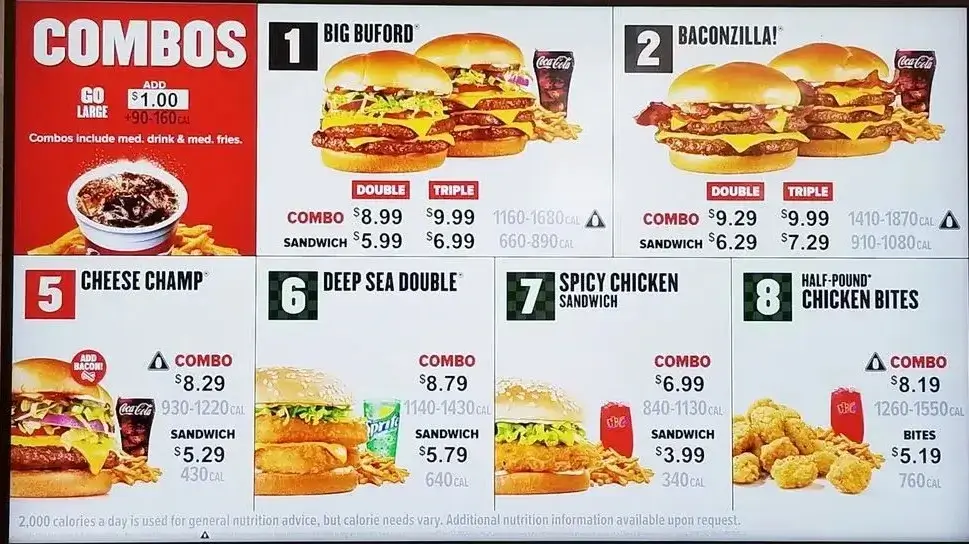 Checkers Menu